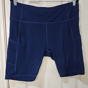 New Baleaf Women's Navy Bike Shorts 2XL Athletic Comfort Stretch Pockets